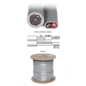 Installationskabel Video RG59+2x0,75mm3 200MTR